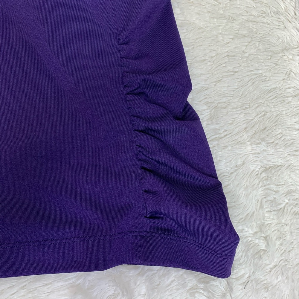 Athleta Purple Ruched RacerbackTank Top 34A - Picture 2 of 8